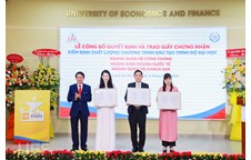 Lễ công bố Quyết định và trao Giấy chứng nhận Kiểm định chất lượng 04 chương trình đào tạo cho Trường Đại học Kinh tế Tài Chính Thành phố Hồ Chí Minh