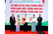Lễ công bố Quyết định và trao Giấy chứng nhận Kiểm định chất lượng 03 CTĐT cho Trường Đại học Tài nguyên và Môi trường Thành phố Hồ Chí Minh